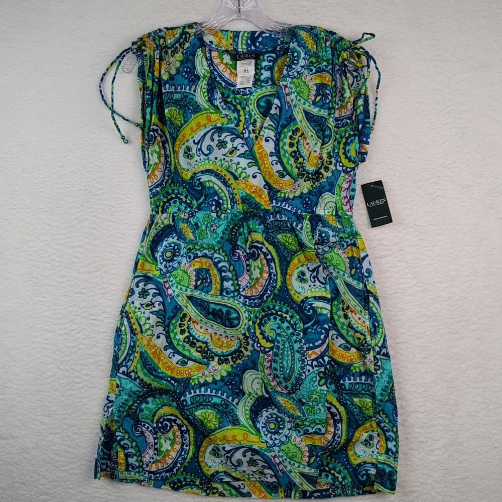 NWT Lauren Ralph Lauren Swimsuit Cover Up Sz Medium Abstract Paisley Tunic